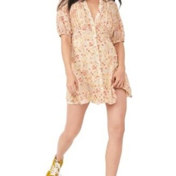 Free People Bonnie Mini Dress Tea Combo XS NWT - Picture 4 of 5